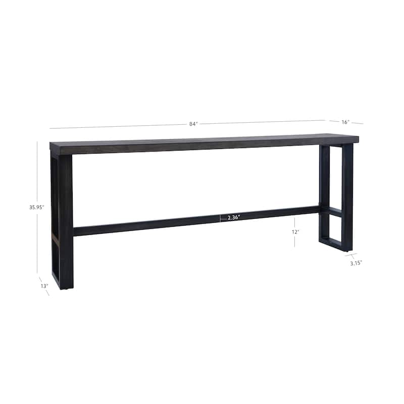 Caverly Grey Wooden Sofa Bar Table