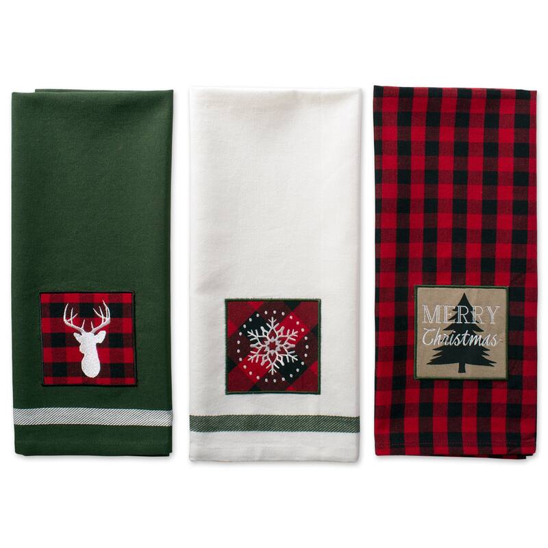 DII Assorted Christmas Printed Dishtowel