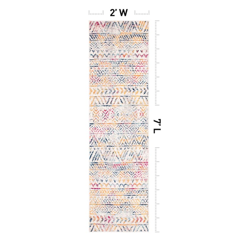 The Curated Nomad Midtown Geometric Distressed Bohemian Rug