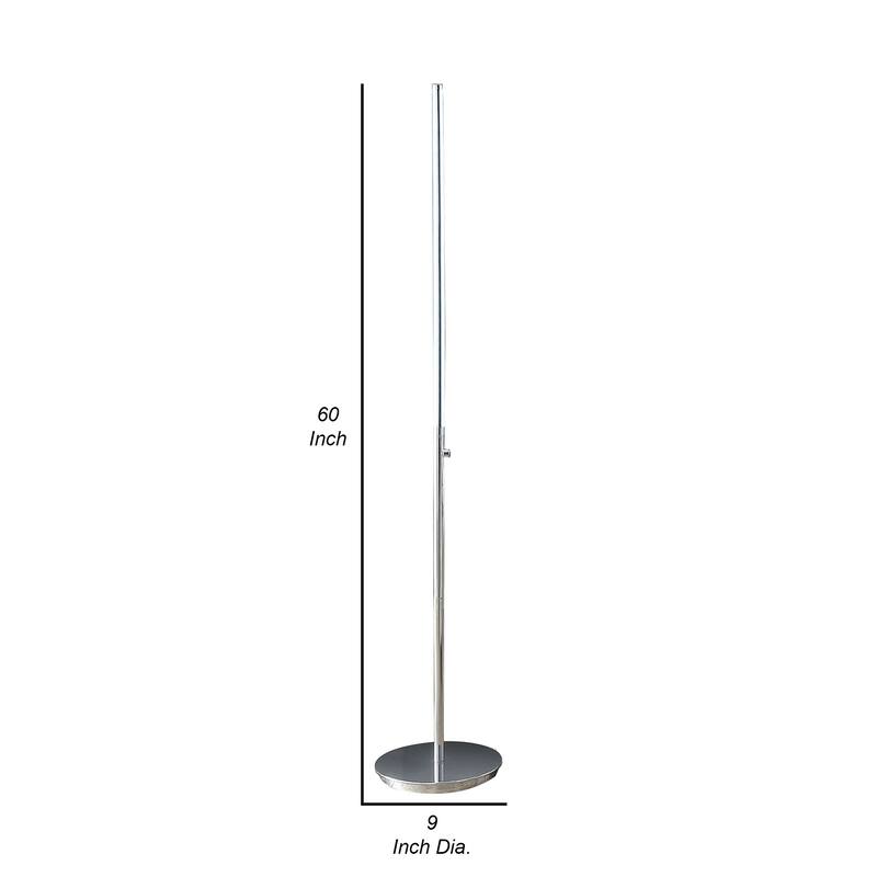 Fizo 60 Inch Floor Lamp, LED Light, Metal Base with Touch Switch, Chrome
