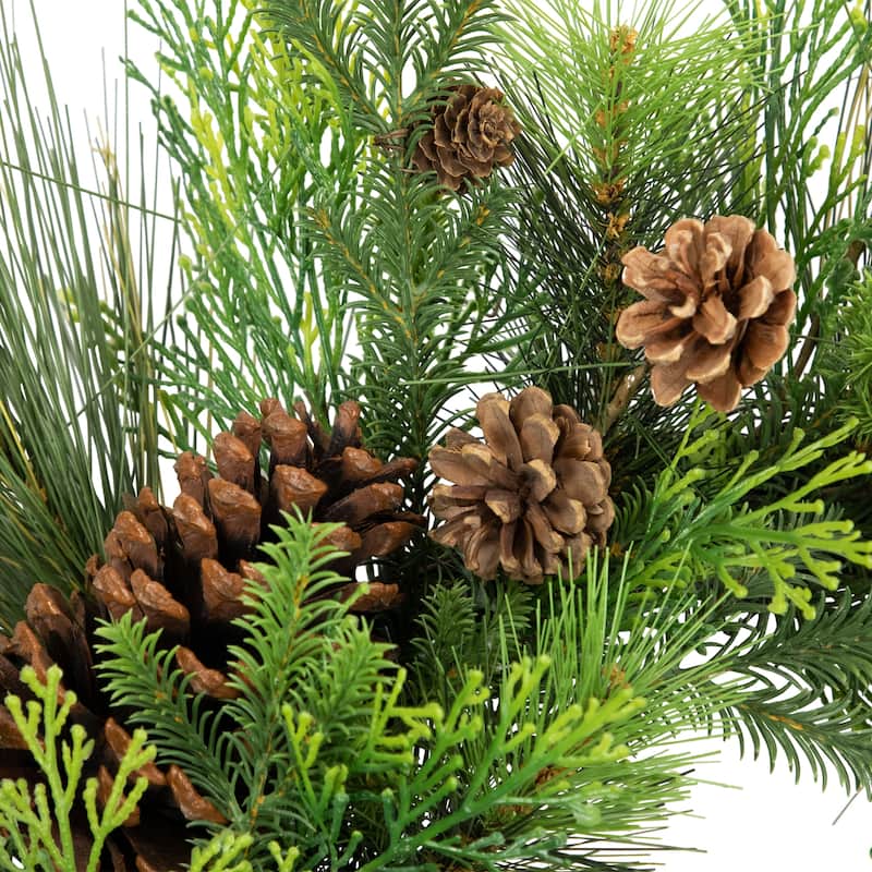 Real Touch™️ Pinecones and Jingle Bells Artificial Christmas Wreath - 26" - Unlit