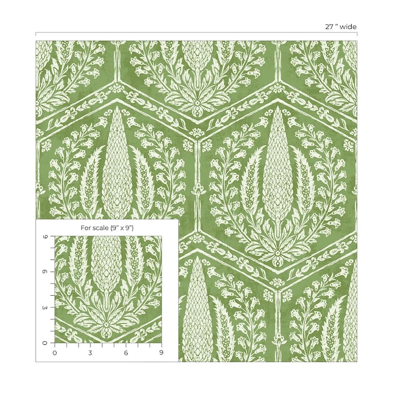 Seabrook Designs Cyrus Harvest Unpasted Wallpaper