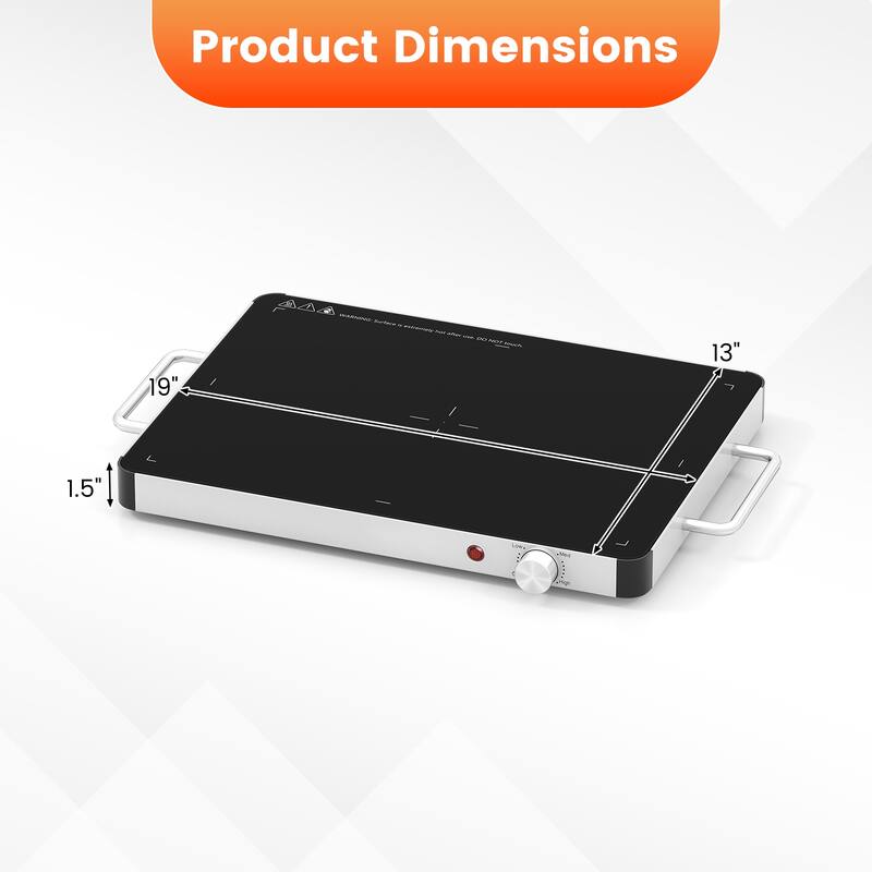Electric Warming Tray Food Warmer with Adjustable Temperature Control - Multi