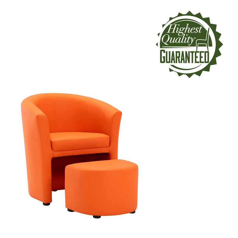 Carson Carrington Junkboda Accent Club Chair with Foot Stool