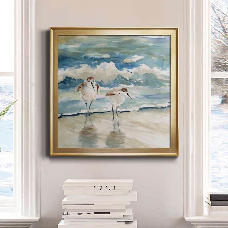 Beach Birds-Premium Framed Canvas - Ready to Hang