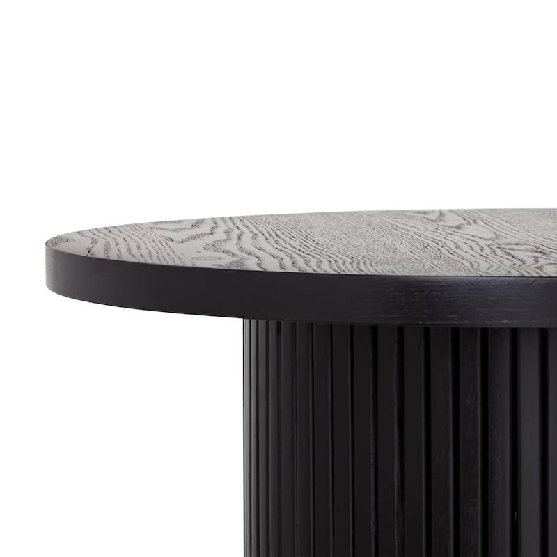 Round Coffee Table Solid Wood Circle Pedestal Table