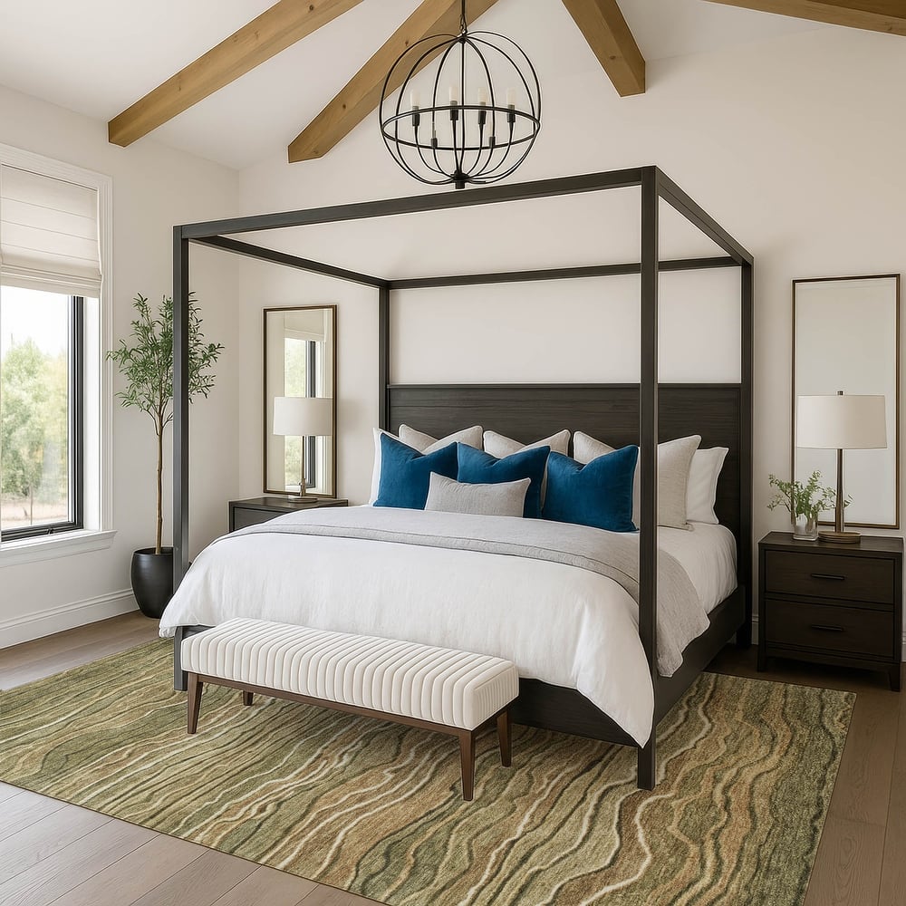 Premium Washable Super Soft Contemporary Stripe Mayfield Rug