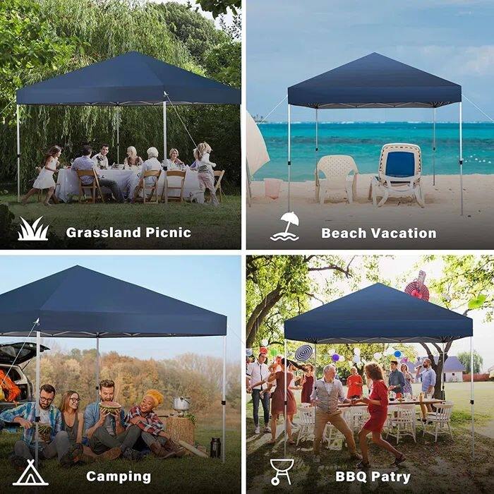 Vrakae 10'x 10' Outdoor Pop Up Canopy Tent with Carry Bag - N/A