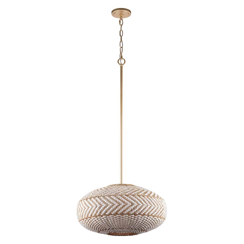 Crystorama Lighting Group ZAN-9014 Zanzibar 3 Light 22" Wide Pendant