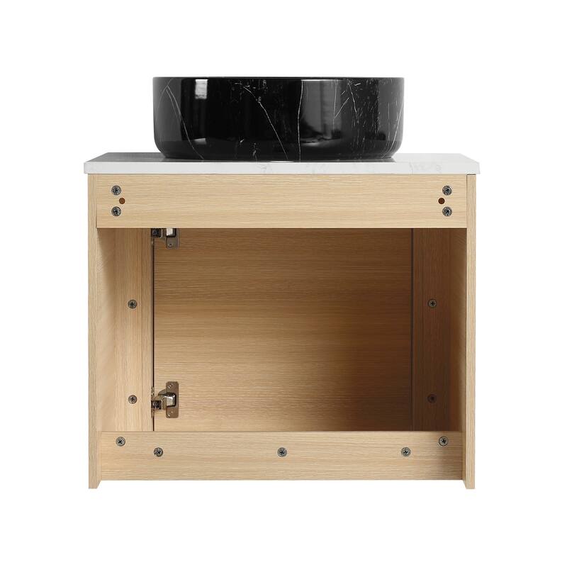Bathroom Vanity With Sink In 24/30 Inch, Floating Bathroom Vanity With Soft Close Door