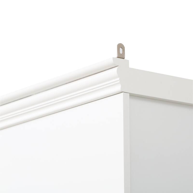 78.75"H 4-Tier Display Shelf,with Dimmable Ceiling Light,Freestanding Bookcases with Storage & Doors,Adjustable Glass Shelves