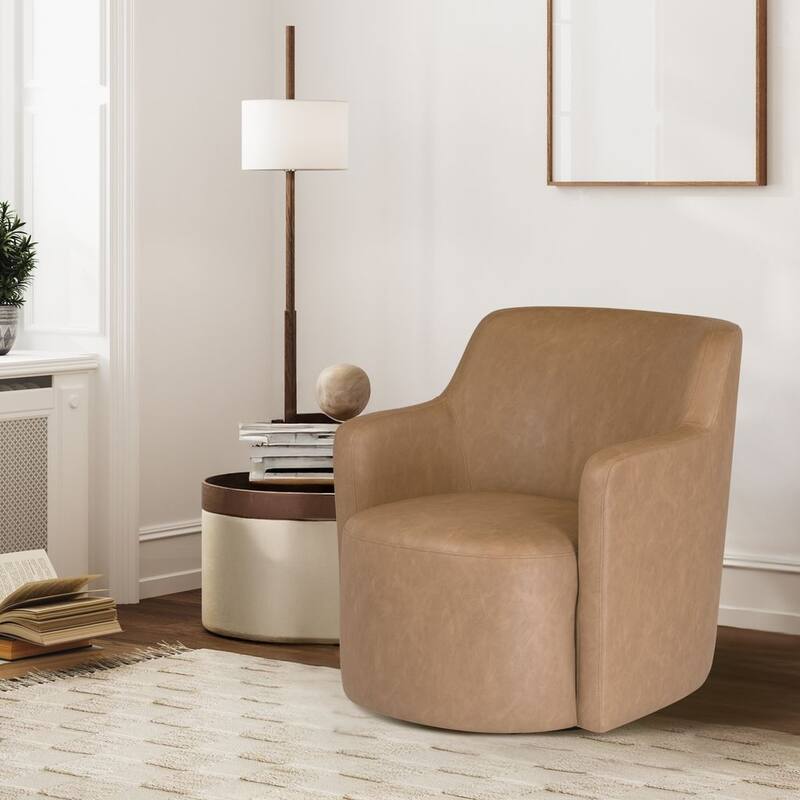 HomePop Upholstered Swivel Accent Chair