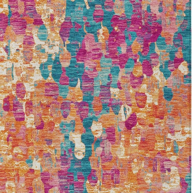 HomeRoots Abstract Transitional Rectangle Outdoor Rug
