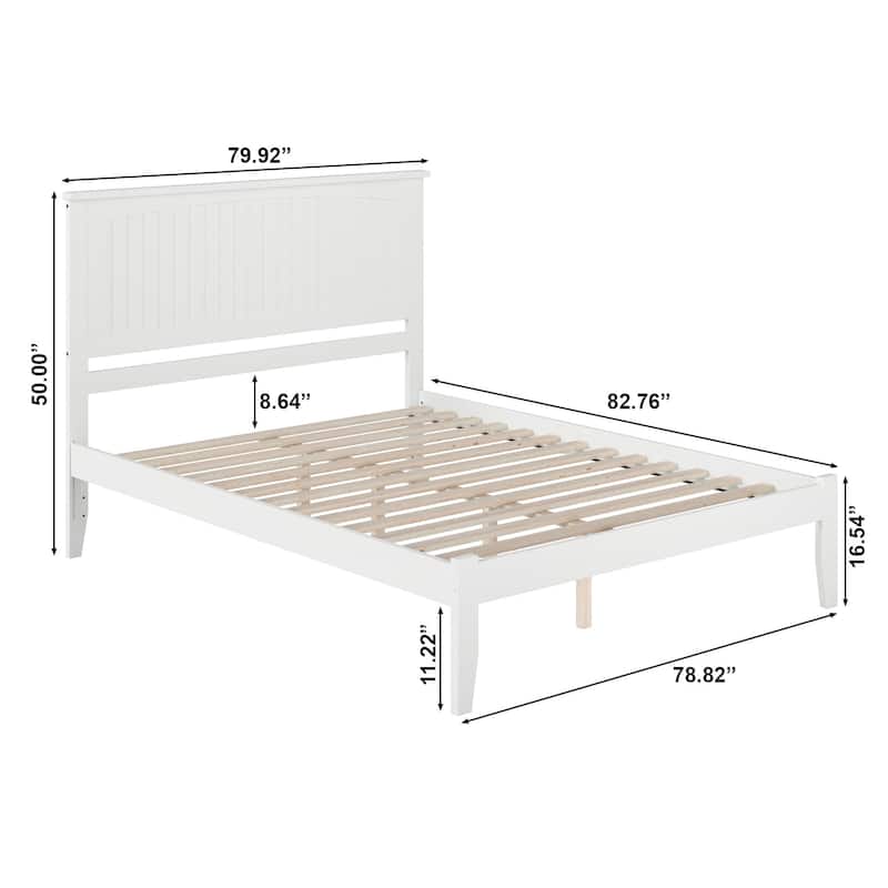 Nantucket King Platform Bed in White