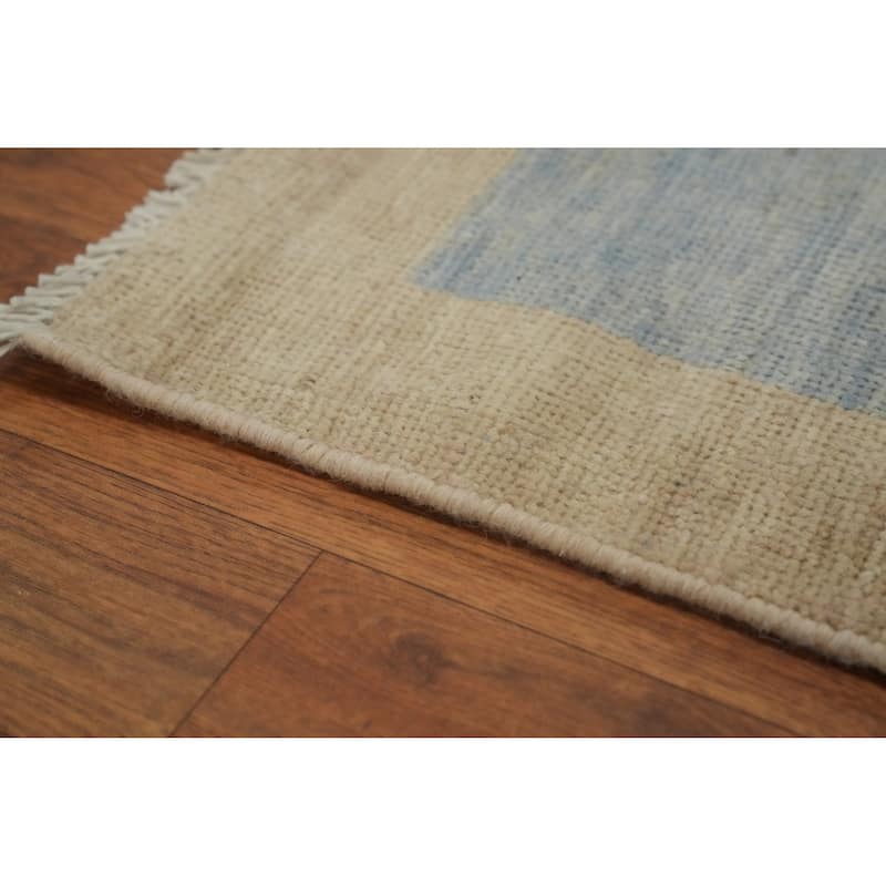 Hand Knotted Oriental 100% Wool Carpet Traditional Geometric Navy Blue & Blues Ziegler Area Rug - 14' 10'' X 14' 10''