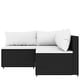 preview thumbnail 84 of 100, vidaXL Patio Corner Sofa with Cushions Black/Brown/Gray Poly Rattan