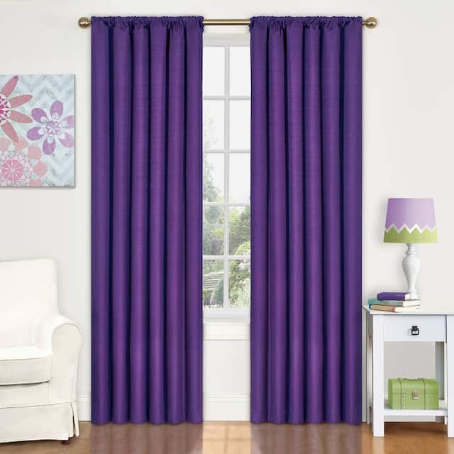 Eclipse Kendall Blackout Window Curtain Panel - 84 Inches - Purple