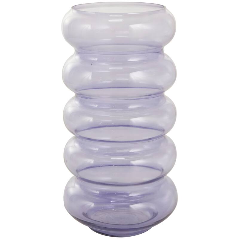 Purple Glass Bubble Decorative Vase (Set of 2)