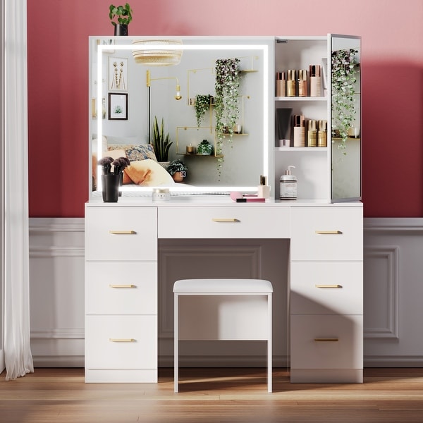 Extra large vanity mirror with lights store