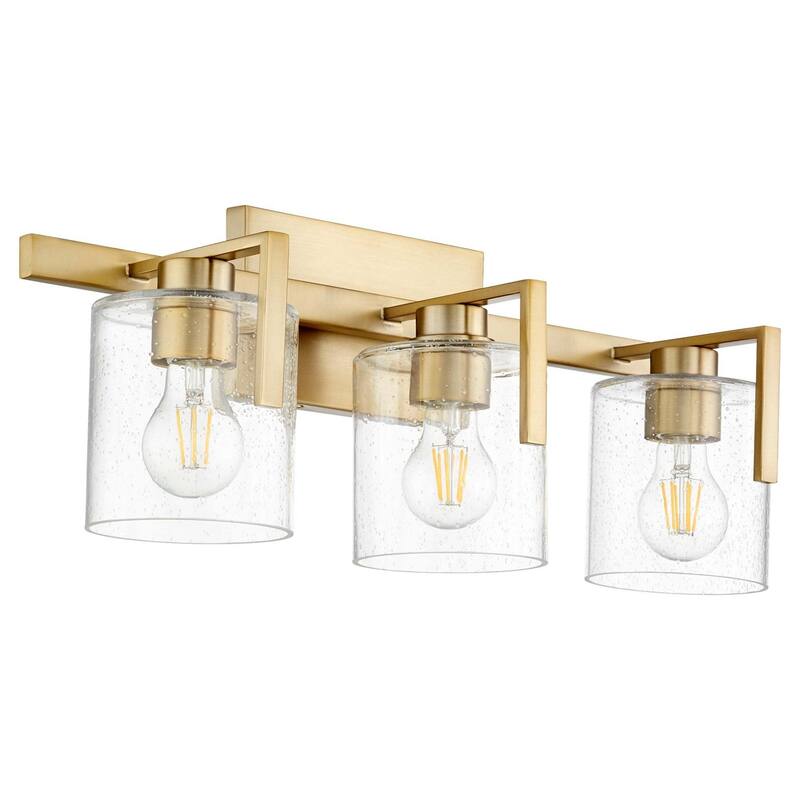 Quorum International 5190-3 Fort Worth 3 Light 22" Wide Vanity Light - Aged Brass