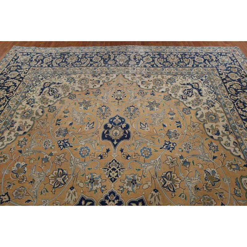 Large Najafabad Persian Vintage Area Rug Hand-Knotted Wool Carpet - 11'7" x 17'4"