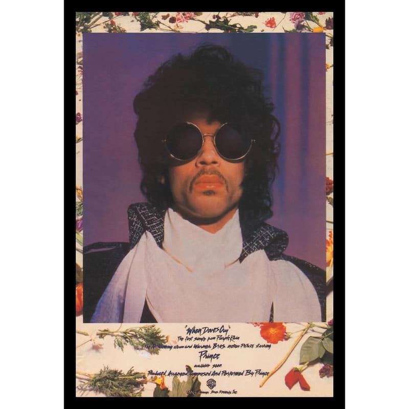 Prince When Doves Cry Framed Poster - 24 x 36 Inch