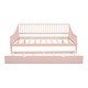 preview thumbnail 12 of 22, Multi-functional Design,Full Size Daybed with Trundle and Support Legs,Solid Construction