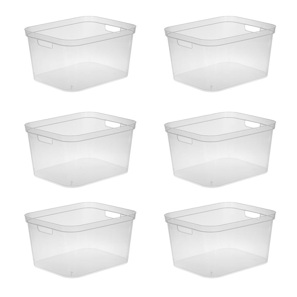 Project Source X-large 25-Gallons (100-Quart) Clear, White Tote with  Latching Lid in the Plastic Storage Containers department at
