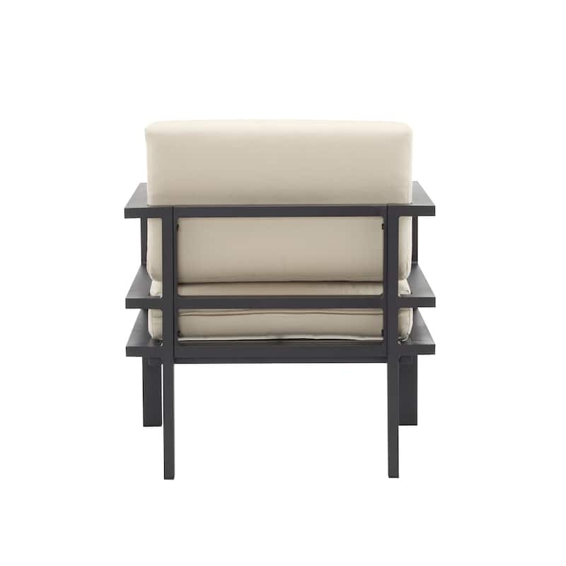 Christopher Knight Home - PureNest 27.7'' Outdoor Lounge Chair with Aluminum Frame, Weather-Resistant Cushions, Sleek Design
