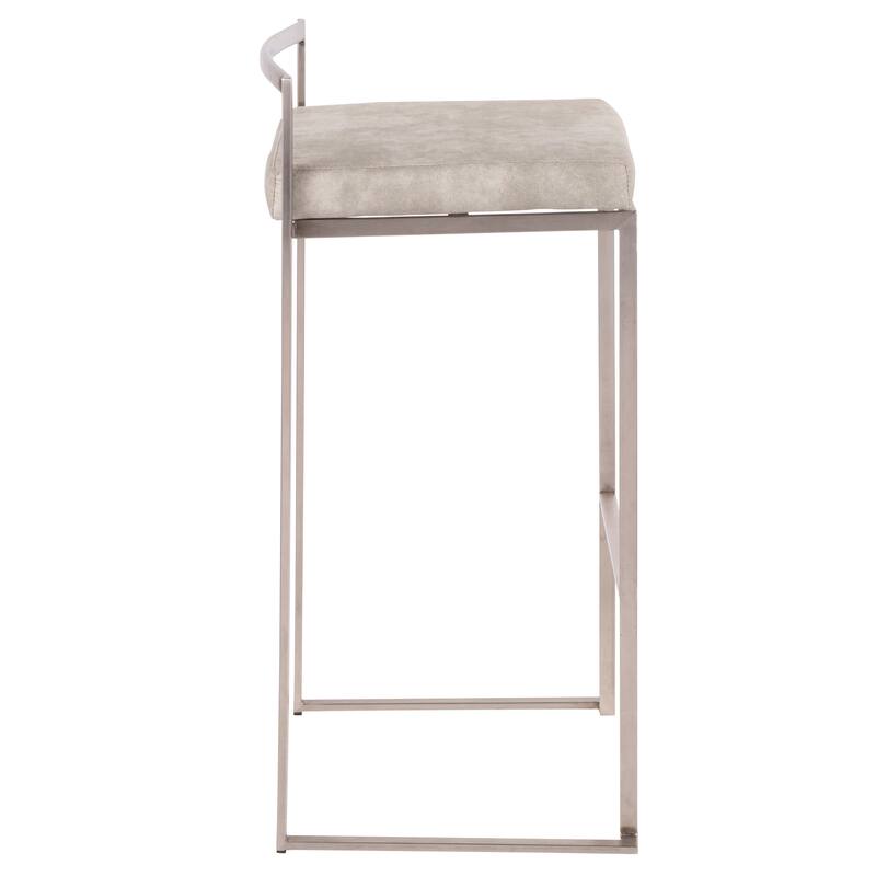 Silver Orchid Forrest Stainless Steel Stackable Fully Welded Bar Stool (Set of 3)