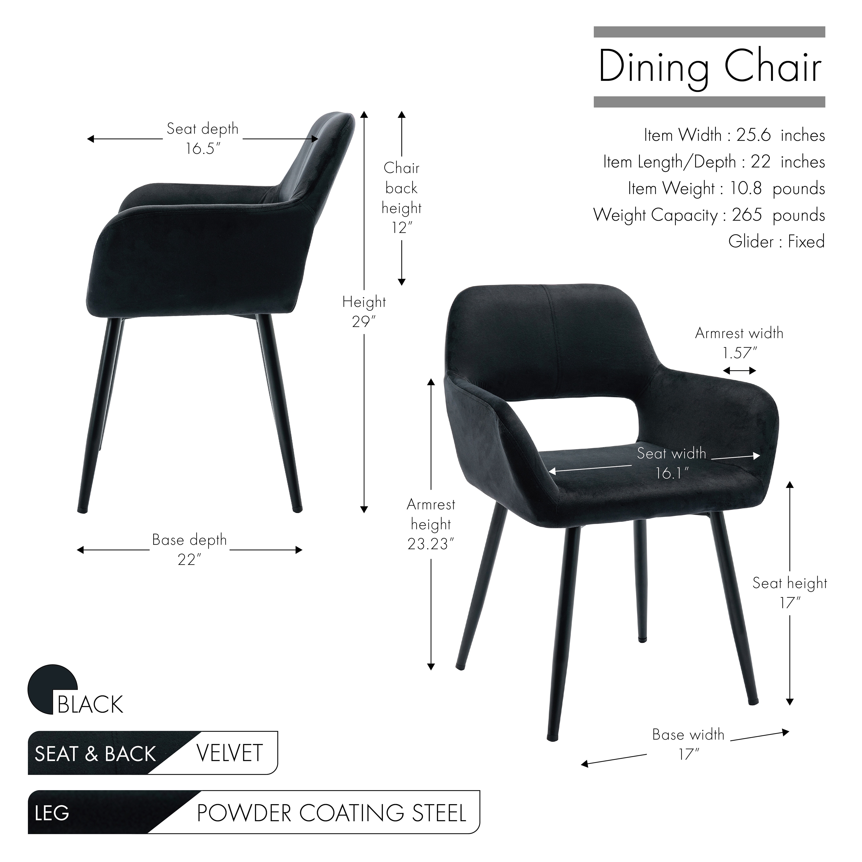 22 inch 2025 high dining chairs