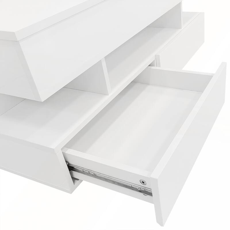 Modern Lift-Top Coffee Table with 2 Drawers