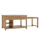 Option Oak Finish - Stainless Steel Top