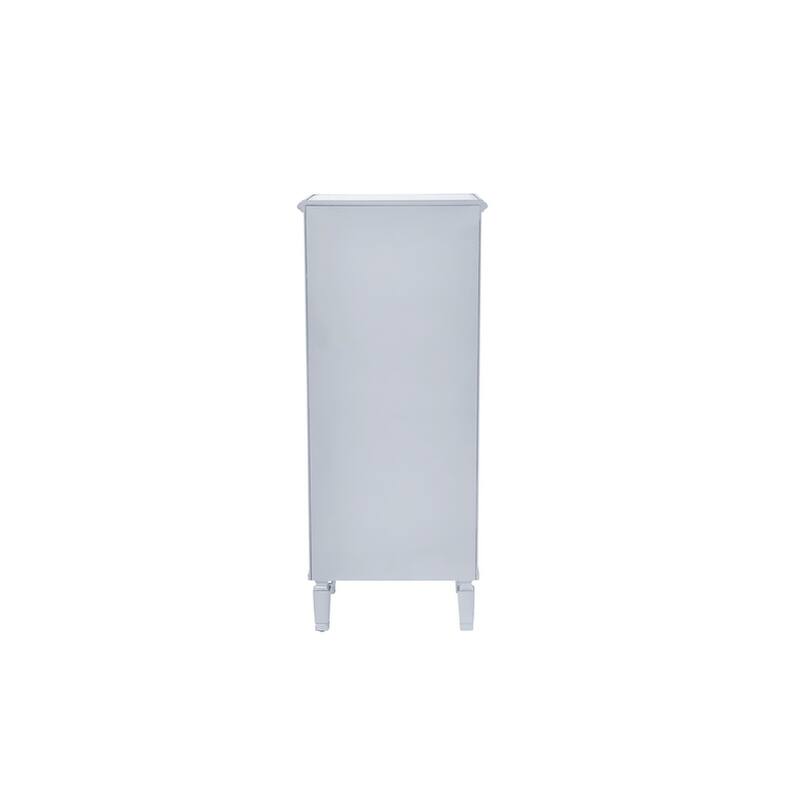 Lingerie Chest 7 drawers 20"W x 15"D x 48"H in antique silver paint