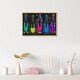 preview thumbnail 30 of 64, Luminous Party Champagne, Colorful Party Bubbles Modern Black Canvas Wall Art Print for Dining Room