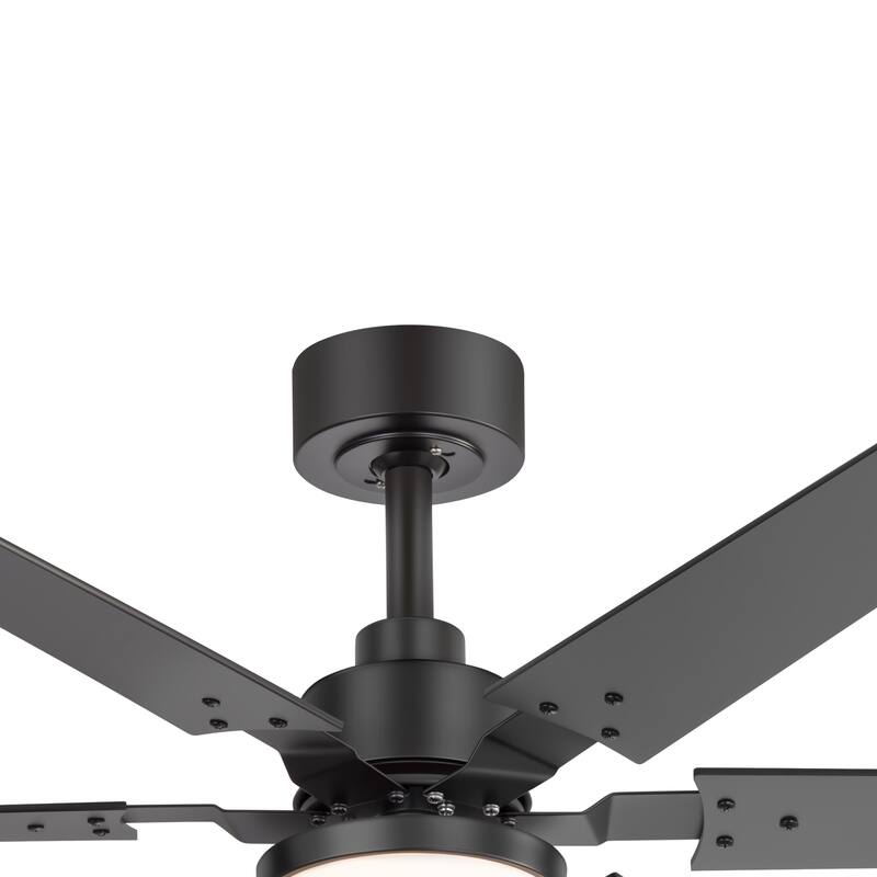 2pcs 46-inch Reversible 6-Blade LED Ceiling Fan with Light Kit and Remote