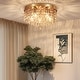 preview thumbnail 37 of 45, GetLedel Modern 5-Light Crystal Flush Mount Chandelier