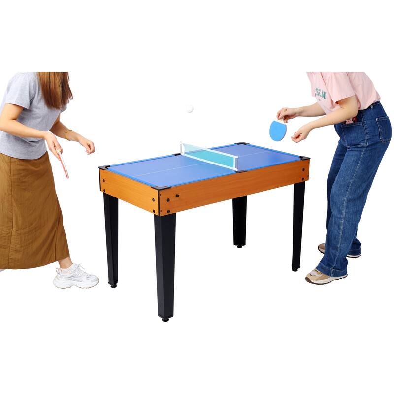5-in-1 Multi-Game Table - Billiards, Push Hockey, Foosball, Ping Pong, and Basketball