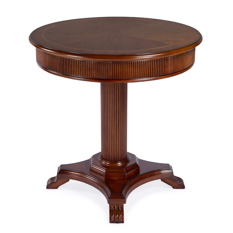 Ellsworth 36" Ribbed Pedestal Foyer Table