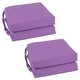 preview thumbnail 42 of 79, 16-inch Square Indoor Twill Chair Cushions (Set of 2 or 4) - 16 x 16 Set of 4 - Grape