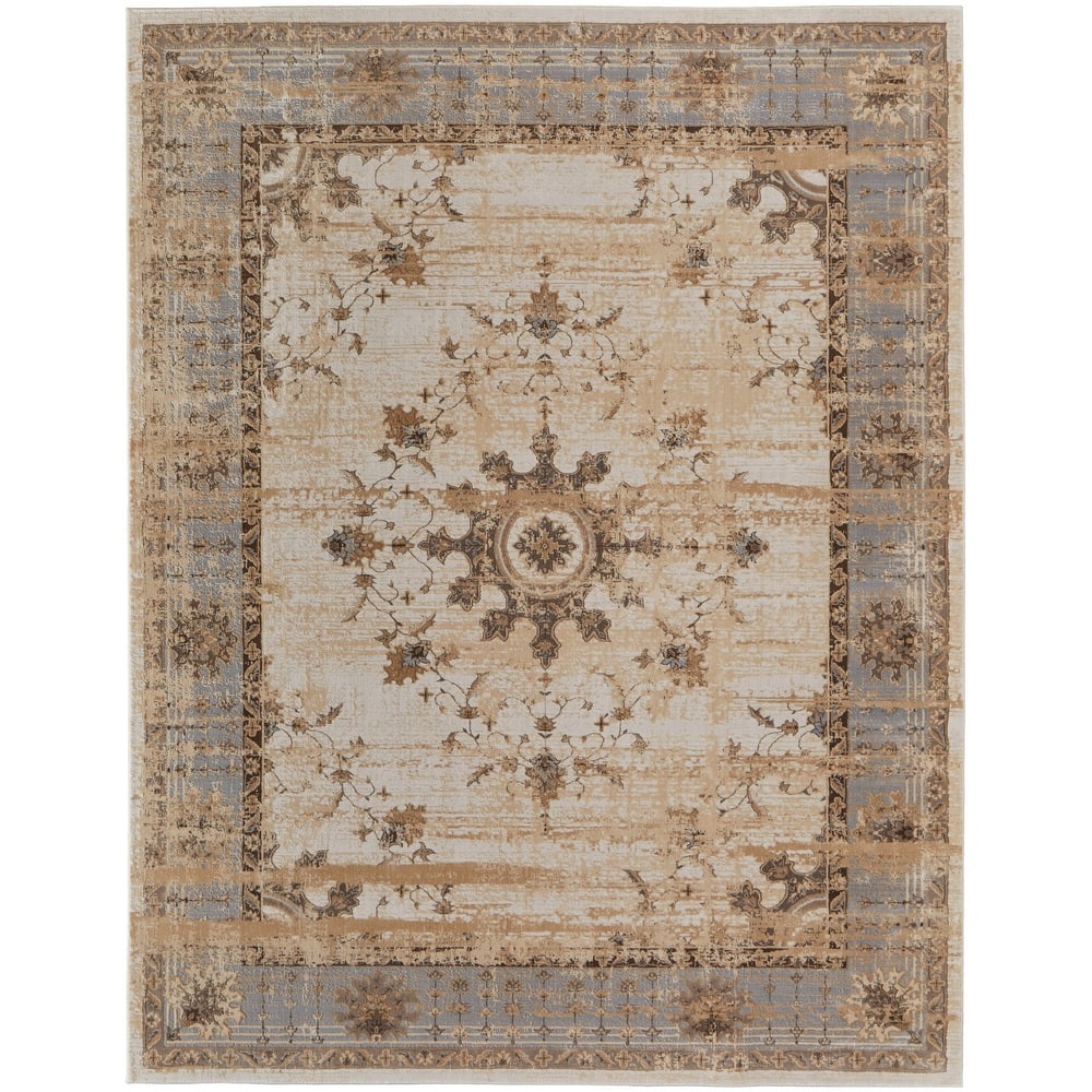 Grand Bazaar Neoma Machine Made Bordered Traditional Area Rug