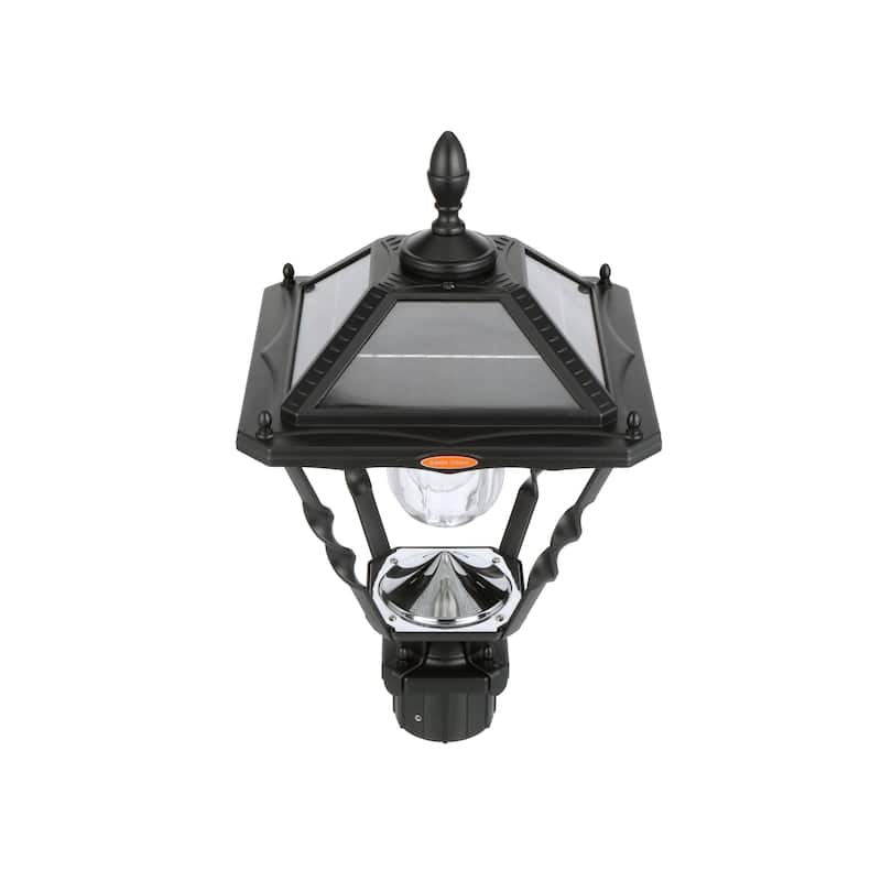 Spiral Frame Black Modern Solar Warm White LED Post Light (Head Only)