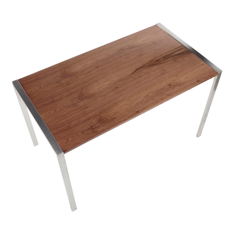 Fuji Contemporary Stainless Steel Dining Table - N/A