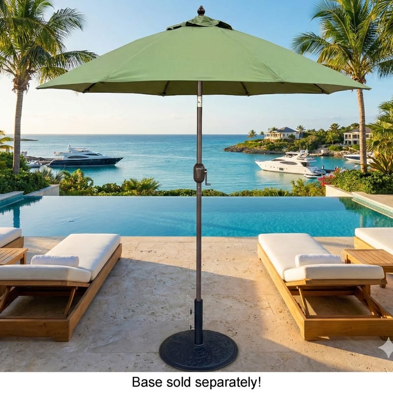 Tropishade 7.5' Market Umbrella with Sunbrella 5431 Peridot Green