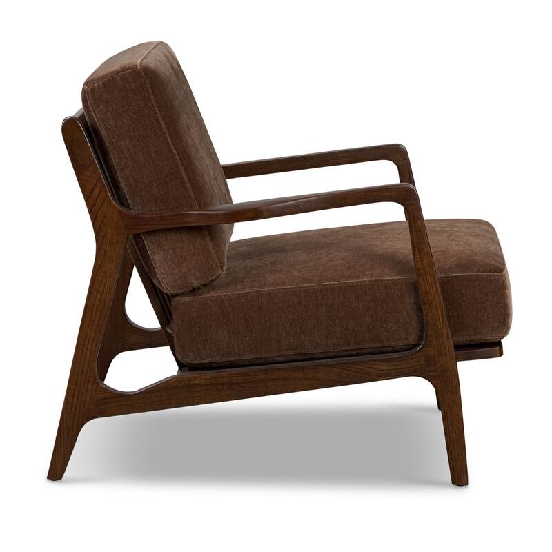 Poly & Bark Verity 25" Fabric Lounge Chair - Solid Wood Frame