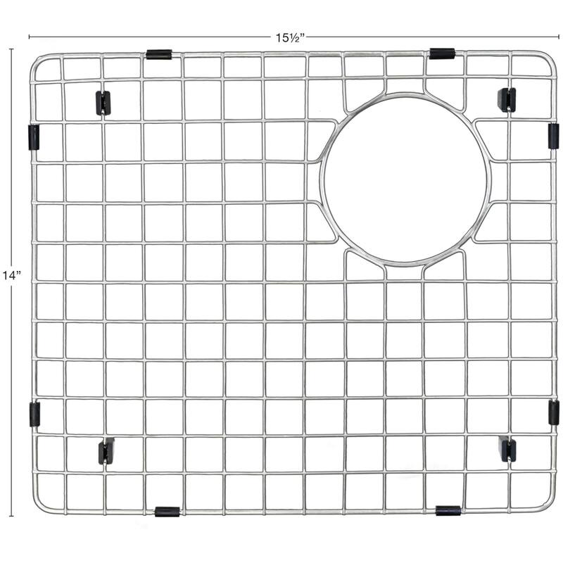 Karran USA GR-6018 15-1/2" L x 14" W Stainless Steel Basin Rack with - Stainless Steel