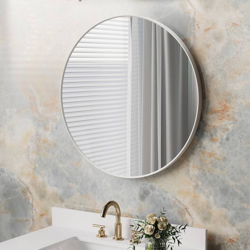 Modern Bathroom Wall Mounted Anodized Aluminum Framed Wall Vanity Mirror