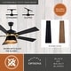 preview thumbnail 4 of 7, Scottsdale 52 in. Black and Gold Ceiling Fan with Reversible Black-Walnut Blades, Dimmable LED Light Kit and Remote, Metal Shade