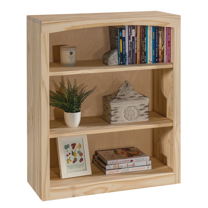 Arch+Haven Unfinished Solid Pine Bookcase - 30x36