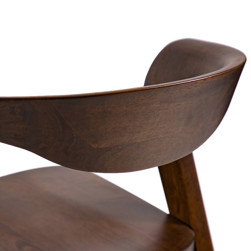 Furniture of America Abigail III Mid-Century Modern 7-Piece Rich Walnut Solid Wood Dining Set